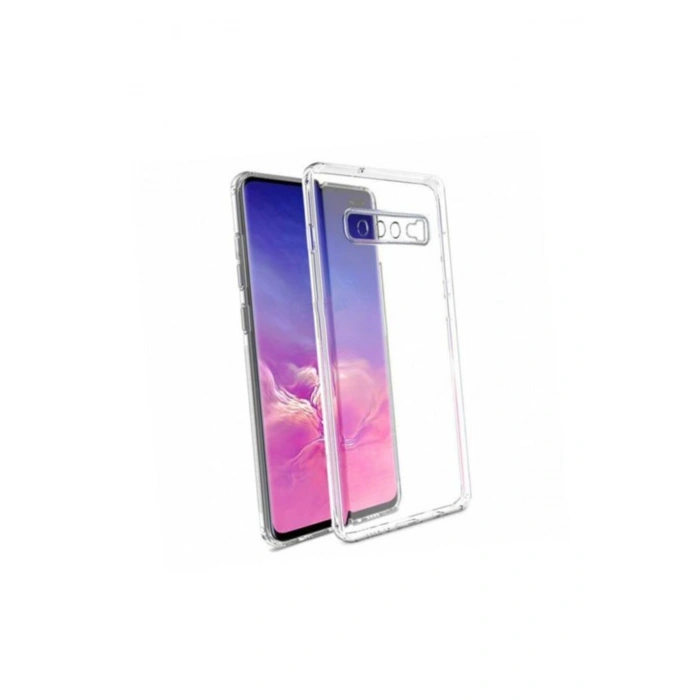 Samsung S10 E Şeffaf Tıpalı Kamera Korumalı Lüx Silikon Kılıf