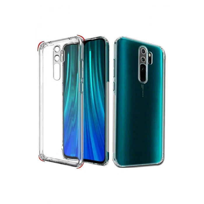 Xiaomi Redmi Note 8 Pro Tıpalı Kamera Korumalı Şeffaf Silikon Kılıf