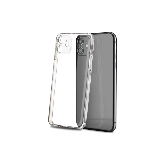 Iphone 12 Mini Uyumlu Şeffaf Kamera Korumalı Silikon Kılıf