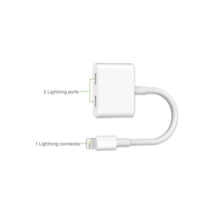 Double Lightning Splitter Aynı Anda Kulaklık Ve Şarj