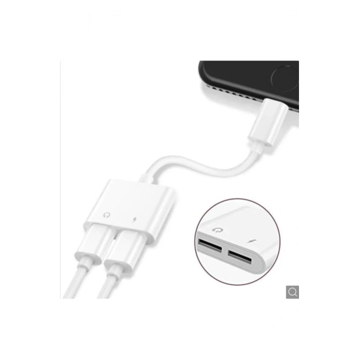 Double Lightning Splitter Aynı Anda Kulaklık Ve Şarj