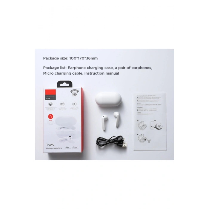 Jr-t09 Tws Kablosuz Kulak Içi Ios Ve Android Destekli Bluetooth Kulaklık