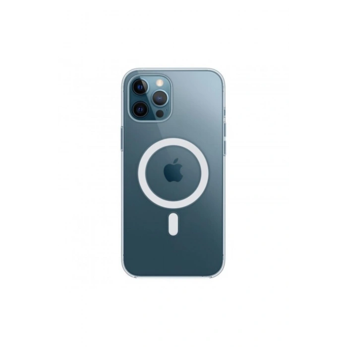 Iphone 12 Pro (6,1) Uyumlu Magsafe Mıknatıslı Seri Silikon Kılıf (şeffaf)