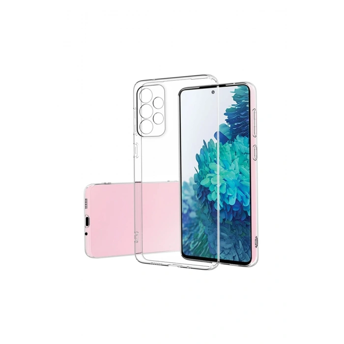 Samsung A52 Şeffaf Kamera Korumalı Şeffaf Silikon Kılıf