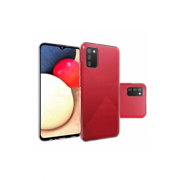 Samsung A02s Uyumlu Tıpalı Kamera Korumalı Şeffaf Silikon Kılıf