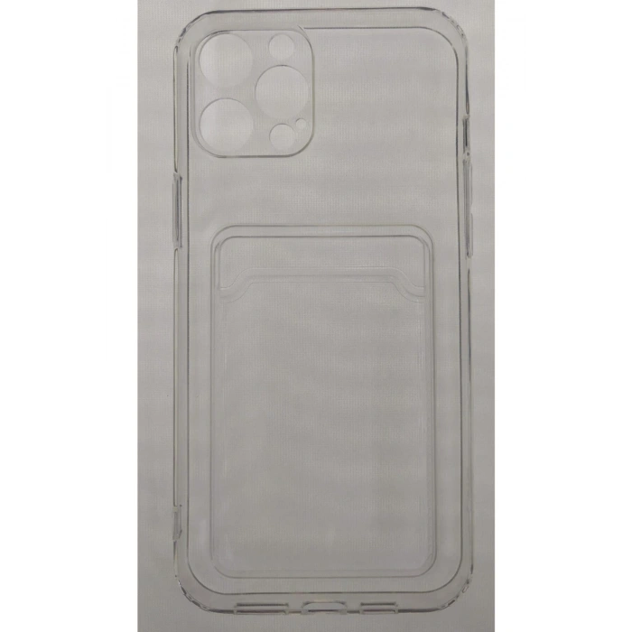 Iphone 11 Uyumlu Kamera Korumalı Kartlıklı Şeffaf Kılıf Card Case.