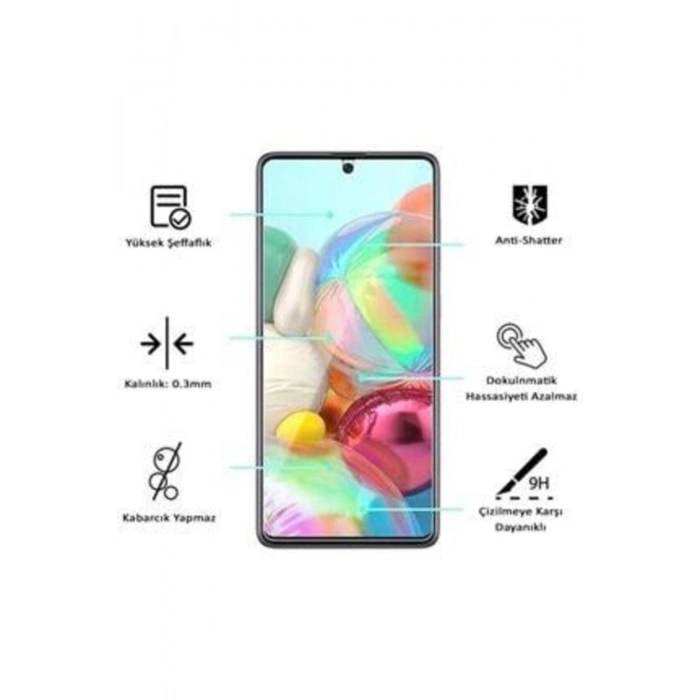 Samsung Galaxy A70 Uyumlu Seramik Nano Cam Tam Kaplayan Kırılmaz Esnek Ekran Koruyucu