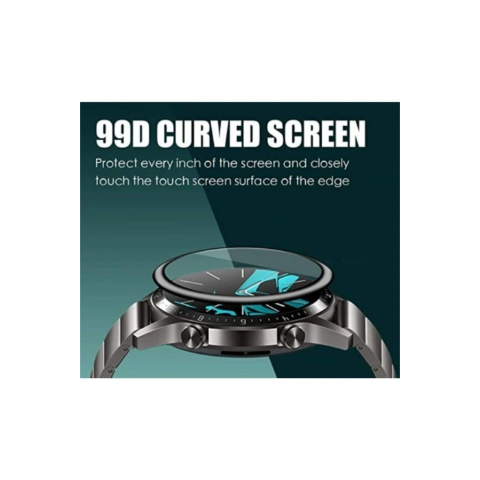 Huawei Watch Gt2 Pro 46mm Tam Kaplayan Polymer Nano Full Ekran Koruyucu Siyah