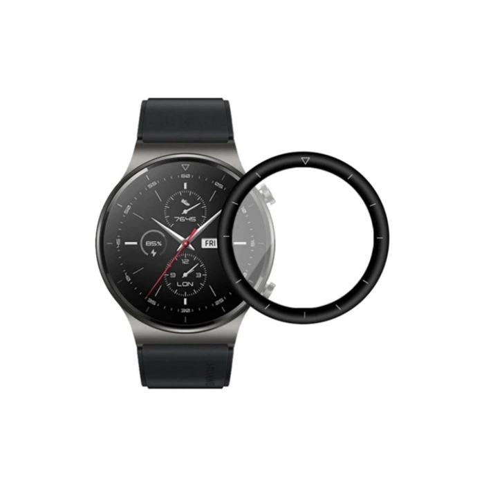 Huawei Watch Gt 2 Pro 3d Full Kaplama 46 Mm Ekran Koruyucu Polymer Nano Esnek Cam