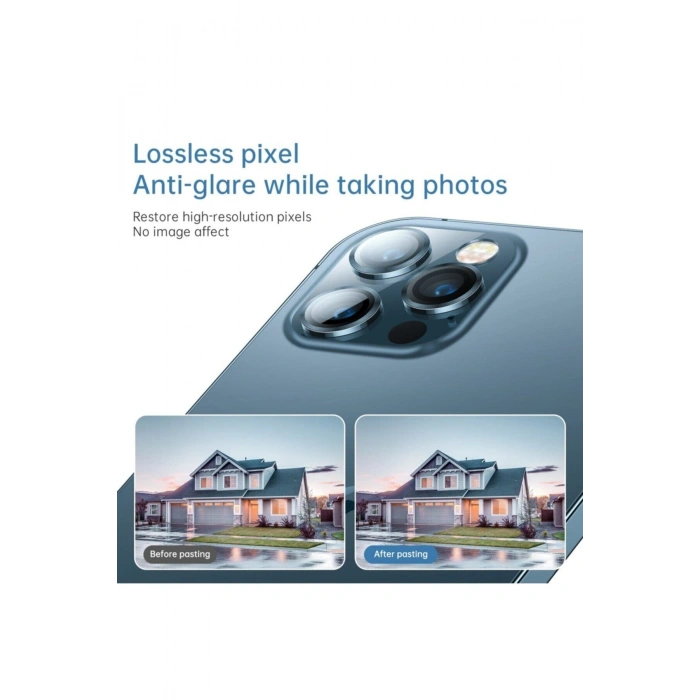 Iphone 12 Kamera Lens Koruyucu Kırmızı