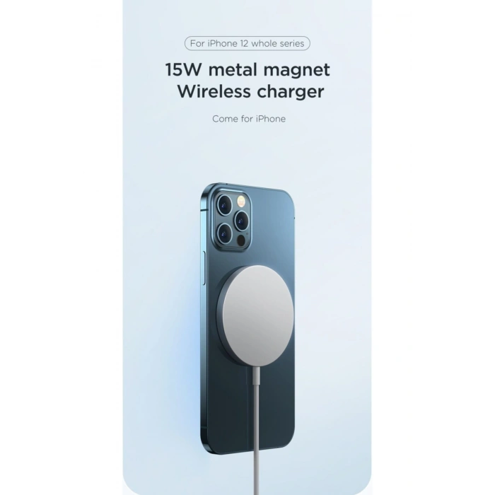 Iphone 12 Serisi Ile Uyumlu Magnetik Mıknatıslı 15w Şarj Kablosu