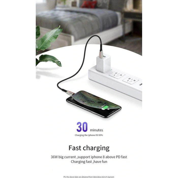 S-M417 36W Lightning to Type-C PD Hızlı Şarj ve Data Kablosu