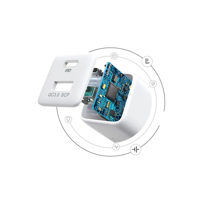 L-QP303 30W 2 Port PD Şarj Adaptörü Seyahat Sarj Cihazı