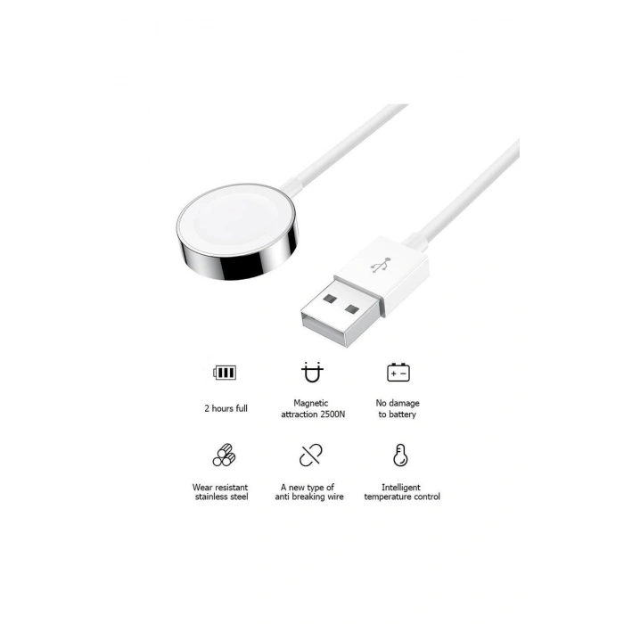 S-ıw003s Iphone Watch 2.5w Qi Kablosuz Şarj Cihazı 30 Cm