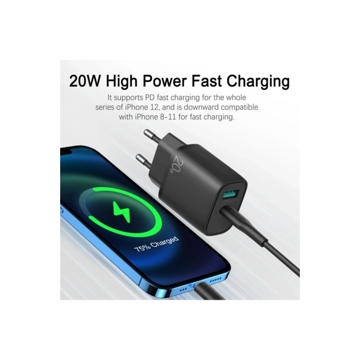 L-qp205 Pd Q3 Şarj Başlığı 20w C Tipi Hızlı Şarj Adaptörü
