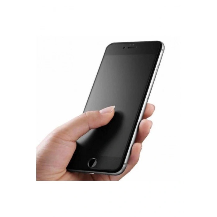 Mat Full Cam Iphone 7-8 Plus Temperli Cam Ekran Koruyucu Siyah