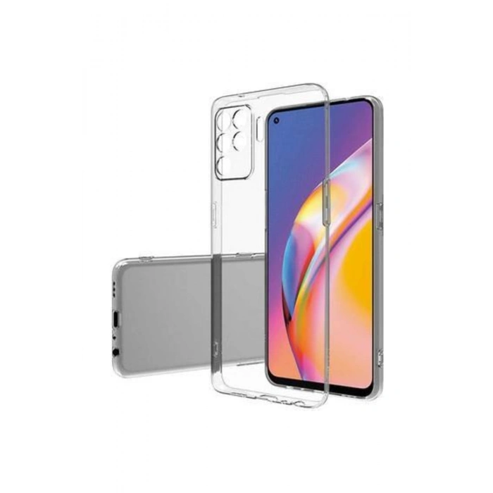 Oppo Reno 5 Lite Tıpalı Kamera Korumalı Şeffaf Silikon Kılıf