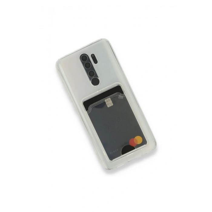 Xiaomi Redmi Note 8 Pro Ile Uyumlu Kartlıklı Şeffaf Kartvizitli Telefon Kılıfı Cardcase