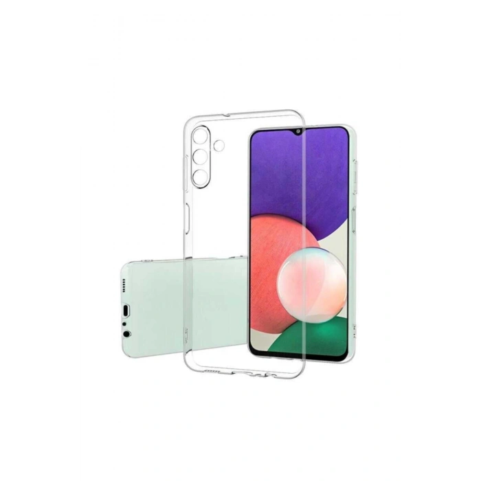 Samsung Galaxy A13 Ile Uyumlu Kamera Korumalı Şeffaf Tıpalı Silikon Kılıf