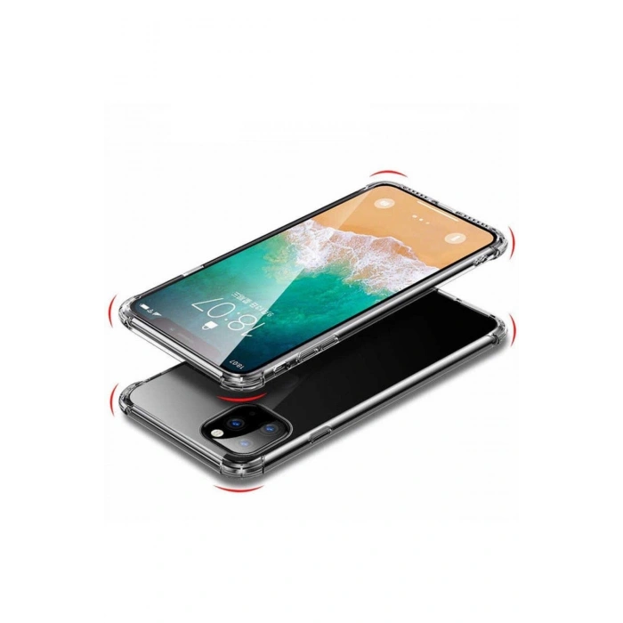 Iphone 12 Mini Anti Uyumlu Crash Darbe Korumalı Şeffaf Silikon Kılıf