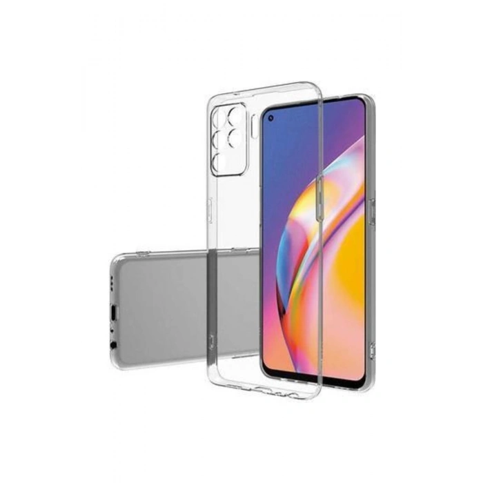 Oppo A74 Ile Uyumlu Kamera Korumalı Şeffaf Tıpalı Silikon Kılıf