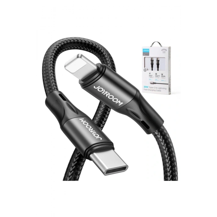 S-2024N1 PD Hızlı Şarj ve Data Kablosu Type-C to Lightning 20W 2M