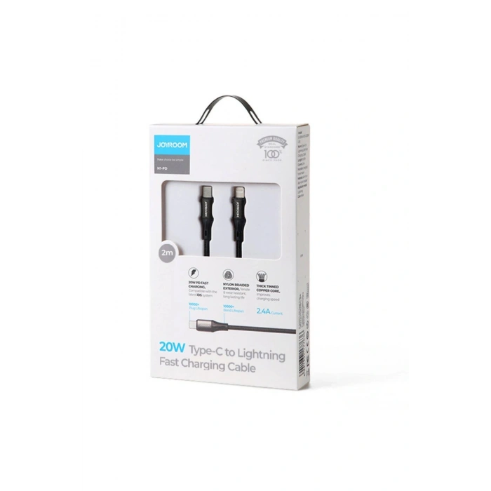 S-2024N1 PD Hızlı Şarj ve Data Kablosu Type-C to Lightning 20W 2M