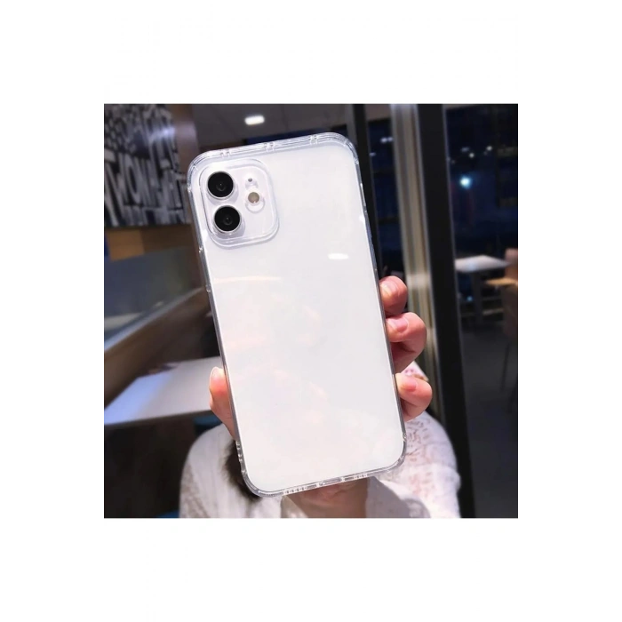 Iphone 12 Mini Uyumlu Renkli Şeffaf Silikon 2.0mm Kamera Korumalı Telefon Kılıfı Şeffaf