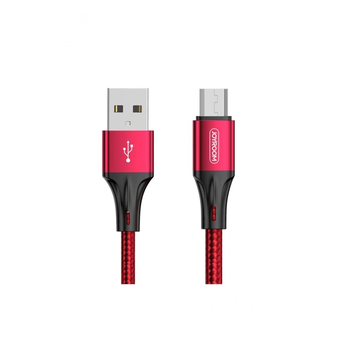 S-1230n6 Mikro Hızlı Şarj Ve Data Kablosu Örgü 3a 1.2m Kırmızı