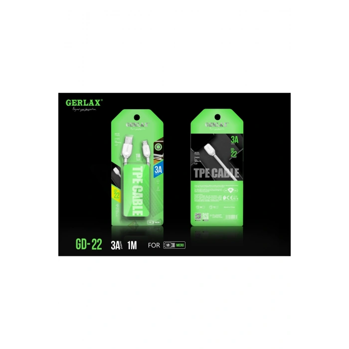 Gd-22 3a Hızlı Şarj Ve Data Kablosu Micro Usb V8 Cable