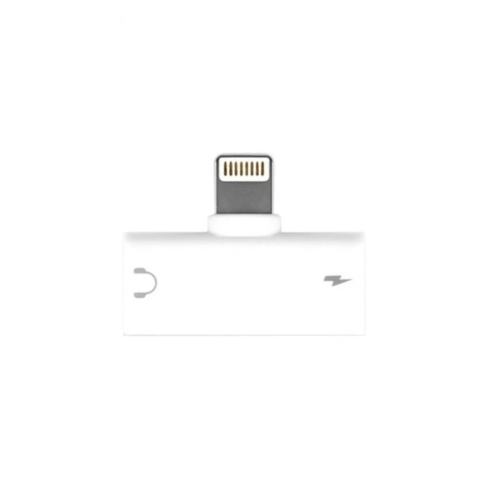 Lightning Şarj Ve Jack Kulaklık Çoğaltıcı Silver Adaptör