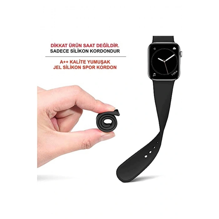 Watch Uyumlu  Kordon Liquid Silikon Kordon Kayış 42 Mm 44 Mm Se 6 5 4 3 2 Seri Uyumlu 7-antrasit