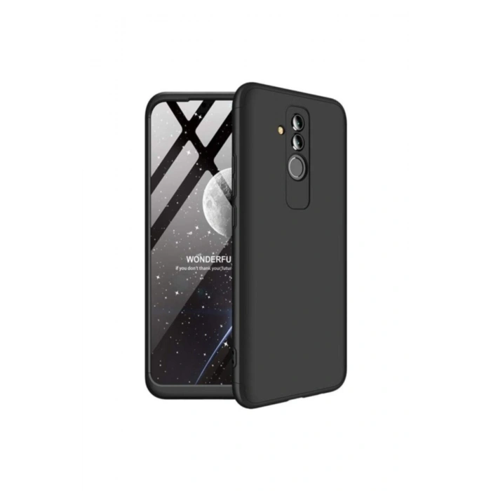 Huawei Mate 20 Lite Kılıf Renkli Soft Ve Pürüzsüz Lüks Silikon Kapak Siyah