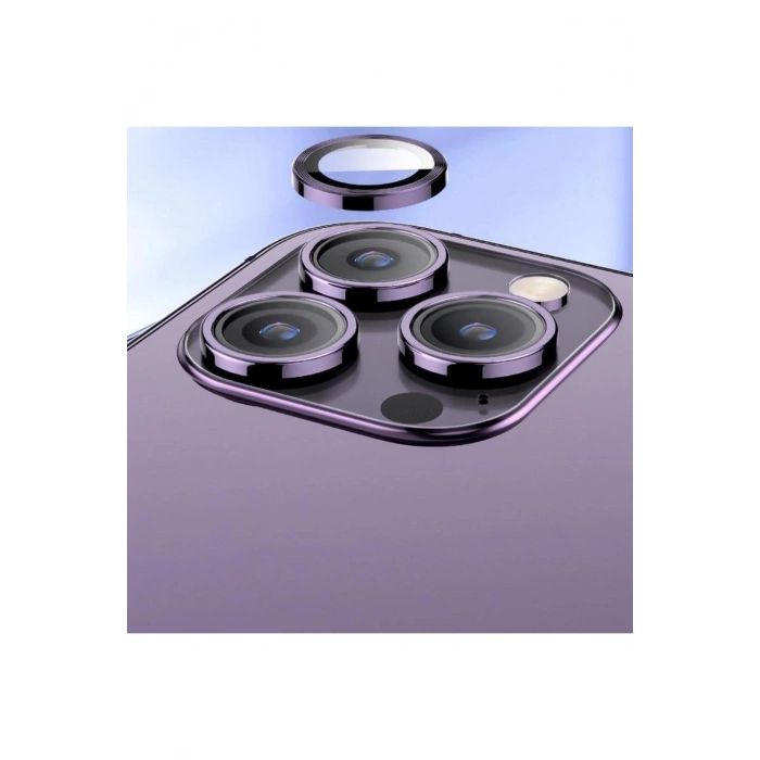 Iphone 14-14 Plus Uyumlu Lens Koruma Mor