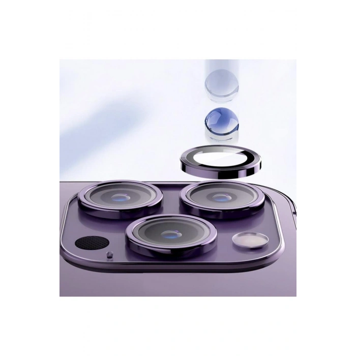 Iphone 14 Pro- 14 Pro Max Lens Koruma Derin Mor