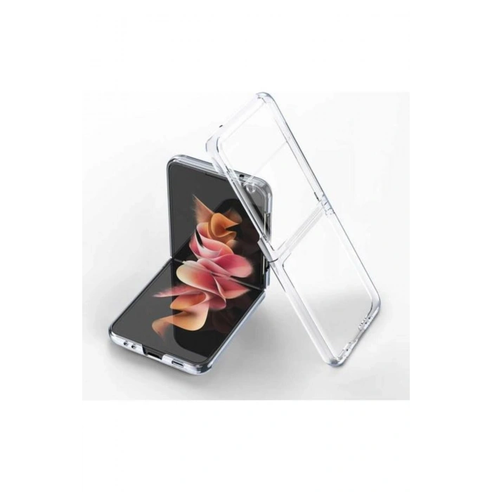 Samsung Z Flip 4 Şeffaf Korumalı Silikon Kapak & Kılıf