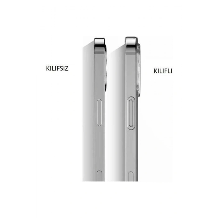 Iphone 14 Şeffaf Korumalı Tıpalı Silikon Kapak-kılıf