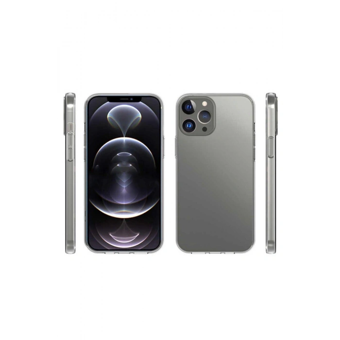 Iphone 14 Pro Şeffaf Korumalı Tıpalı Silikon Kapak-kılıf