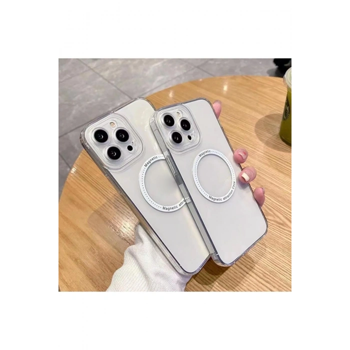Iphone 14 Pro Max Magsafe Uyumlu Kamera Korumalı Şeffaf Kapak