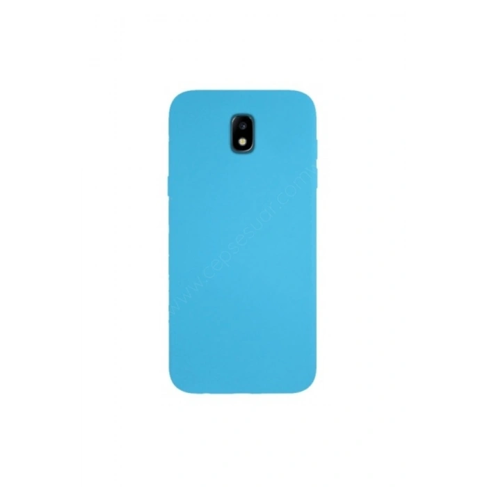 Samsung Galaxy J7 Pro Ultra Ince Mavi Silikon Kılıf