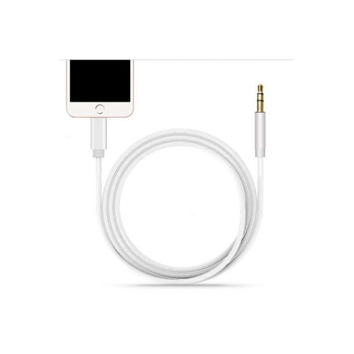 Lightning Aux 3.5Mm 1Metre Kablo Jack Dönüştürücü Aparat Iphone 7 8 X 11 12 13 Uyumlu Ses Otg Kablo
