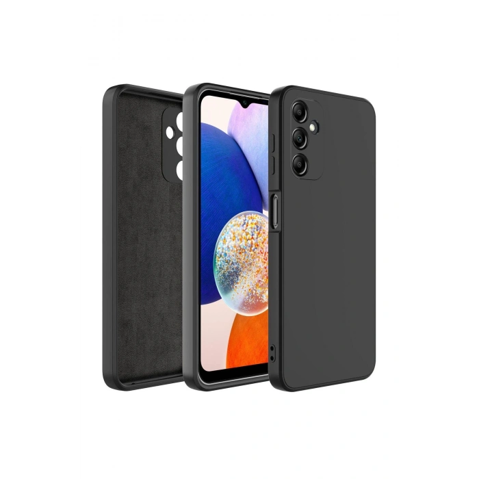 Samsung Galaxy A14 Ile Uyumlu Kamera Koruyuculu Içi Kadife Lansman Likit Silikon Kılıf