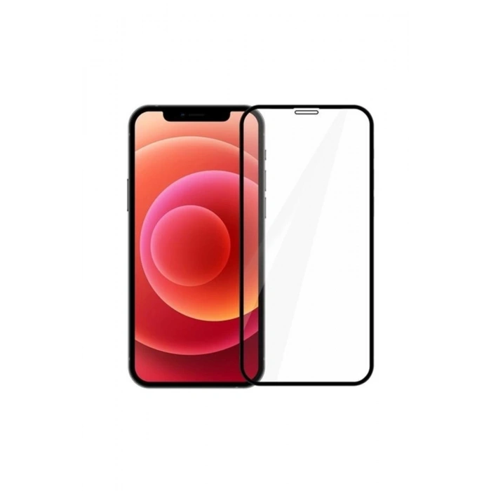 Iphone 12 Pro Max 6.7 Tempered Full Cam Ekran Koruyucu Siyah