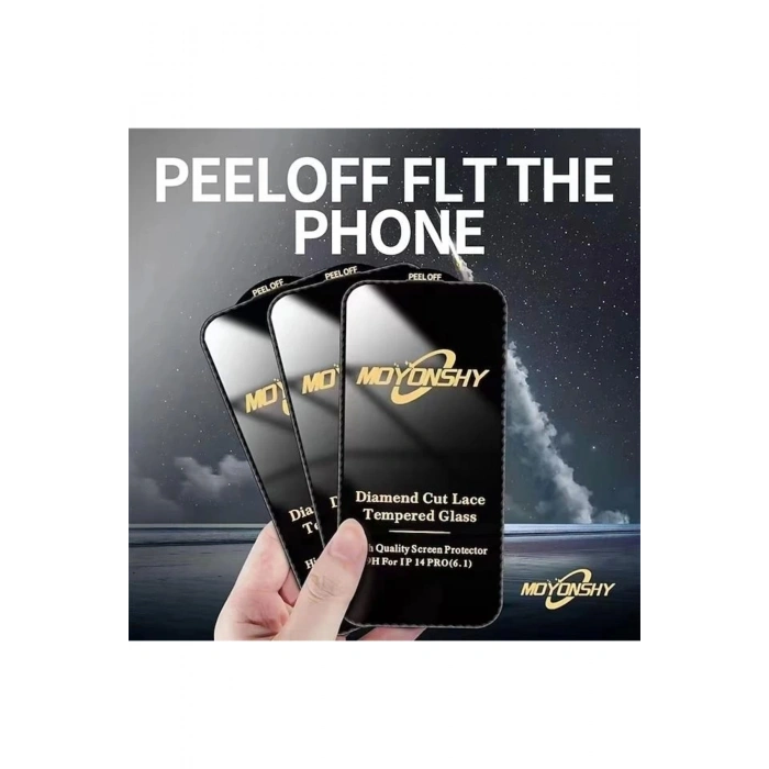 İphone14 Plus 13 Promax 3D Elmas Kesim Diamont Cam Ekran Koruyucu