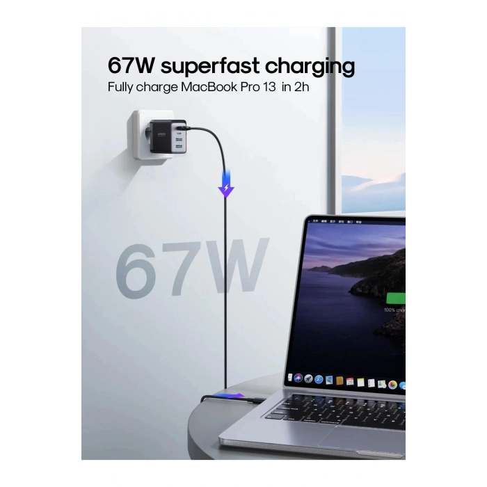67 W Pd Usb Çoklu Şarj Kablosu