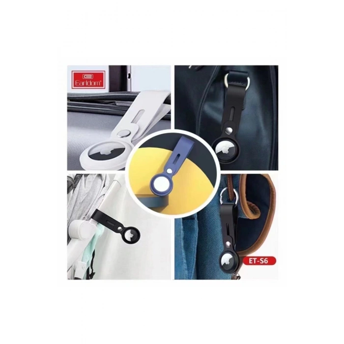 S6 Kopçalı Hafif Taşınabilir Bluetooth İzci Evcil Hayvan Yaşlı Çocuk Takip Silikon Airtag Kılıfı