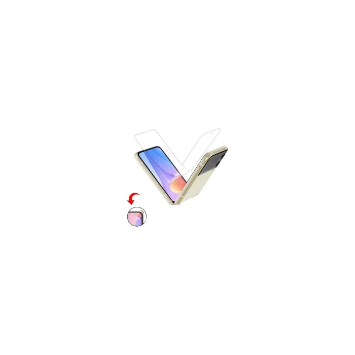 Samsung Z Flip 5 ile Uyumlu Ön & Arka Full Body Esnek Nano Çizilmez Ekran Koruyucu
