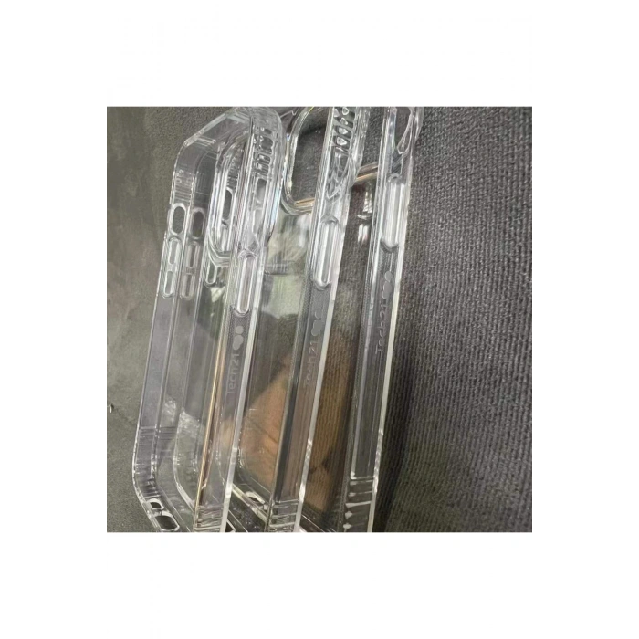 iPhone 15 ile Uyumlu Sararmaz Çizilmez Kristal Netlik Şeffaf Silikon Telefon Kılıfı EvoClear