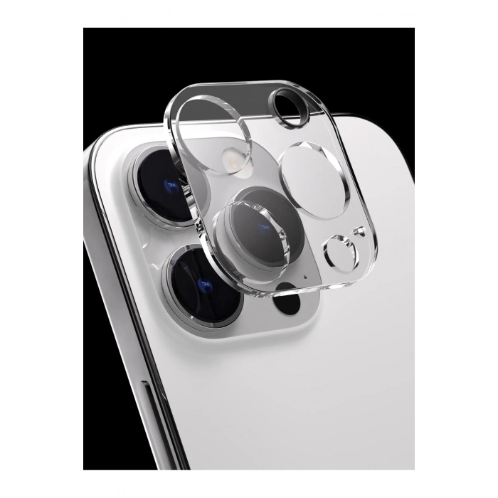 iPhone 15 Plus ile Uyumlu Kristal Netlik 9H Kırılma Karşıtı Cam Kamera Ünitesi ve Lens Koruyucu