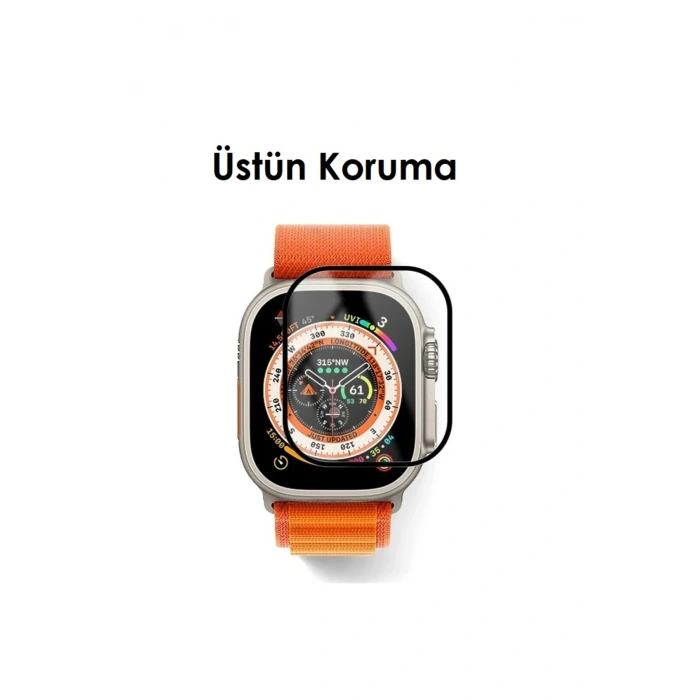 Apple Watch 38mm ile Uyumlu Kolay Kurulum Otomatik Hizalama Aparatlı Tam Kaplayan Ekran Koruyucu